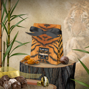 Para Regalos Caja de Favor de Cumpleaños con Impresión de Tigre