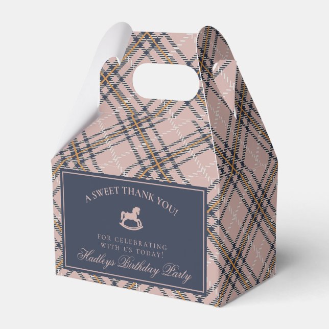 Para Regalos Caja de Favor de Cumpleaños de Caballo Mecedor de  (Front Side)