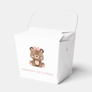 Para Regalos Caja de Favor de Cumpleaños del Oso de Woodland Ro