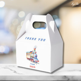 Para Regalos Caja de Favor de Cumpleaños Editable Train Adventu