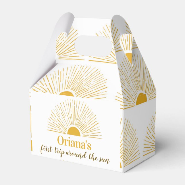 Para Regalos Caja de Favor de Cumpleaños Sunshine (Front Side)
