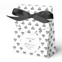 Caja de Favor de Despedida de Soltera Black Diamon