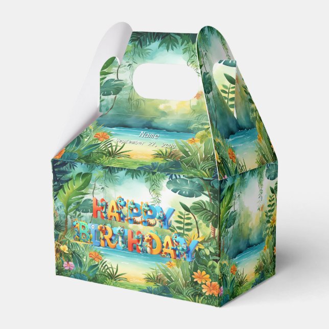 Para Regalos Caja de Favor de Dinosaurio Cute (Front Side)