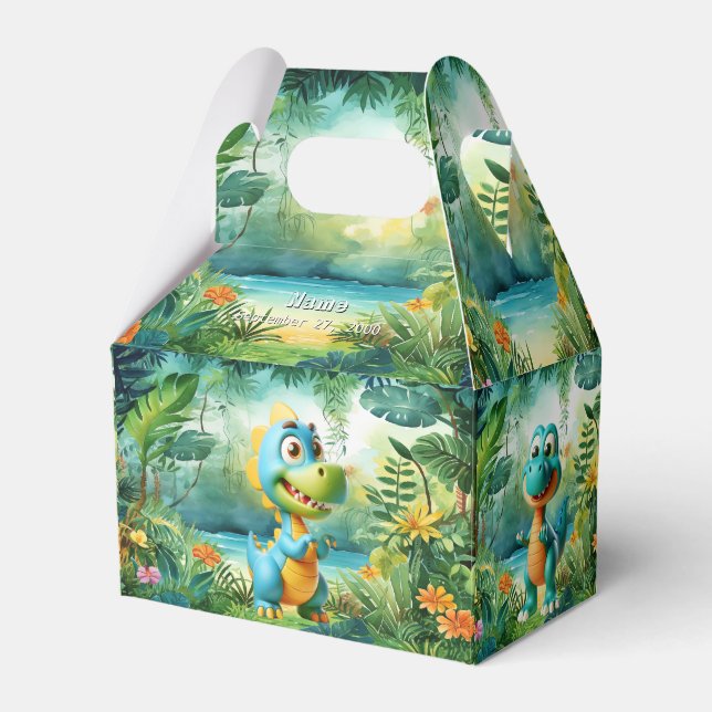 Para Regalos Caja de Favor de Dinosaurio Cute (Front Side)