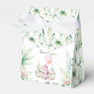 Para Regalos Caja de Favor de Dinosaurio Rosa