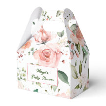 Caja de Favor de Estilo Gable Floral Rosa