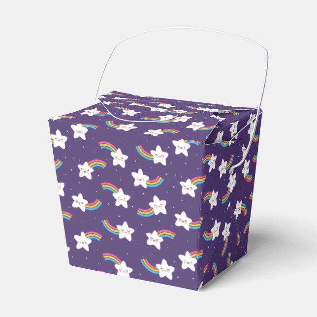 Para Regalos Caja de Favor de Estrellas Arcoiris (Front Side)