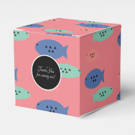 Para Regalos Caja de Favor de Fiesta Azul Pez Geométrico