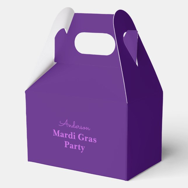 Para Regalos Caja de Favor de Fiesta con Tema de Mardi Gras (Anverso)