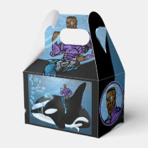 Caja de Favor de Fiesta con Tema de Piscis