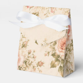 Para Regalos Caja de Favor de Fiesta de Rosa Desvanecida Vintag