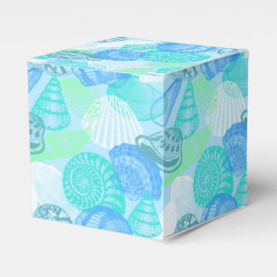 Para Regalos Caja de Favor de Fiesta - Impresión de Conchas Mar
