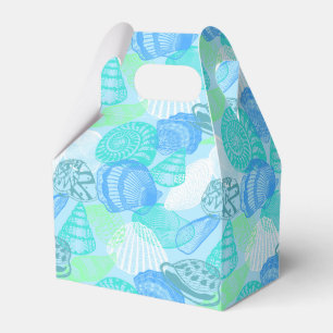 Para Regalos Caja de Favor de Fiesta - Impresión de Conchas Mar