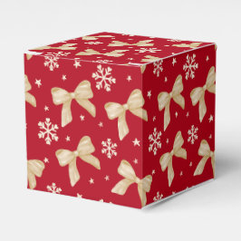 Para Regalos Caja de Favor de Fiesta Roja con Patrón de Lazo Do