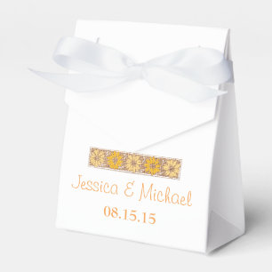 Para Regalos Caja de Favor de Flor Silvestre Rústica naranja