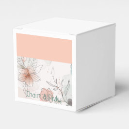 Para Regalos Caja de Favor de Floral de Peach