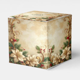 Para Regalos Caja de Favor de Floral Navideña