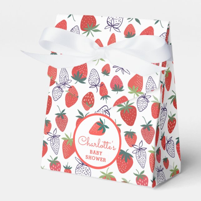 Para Regalos Caja de Favor de Fresas Rojas (Front Side)