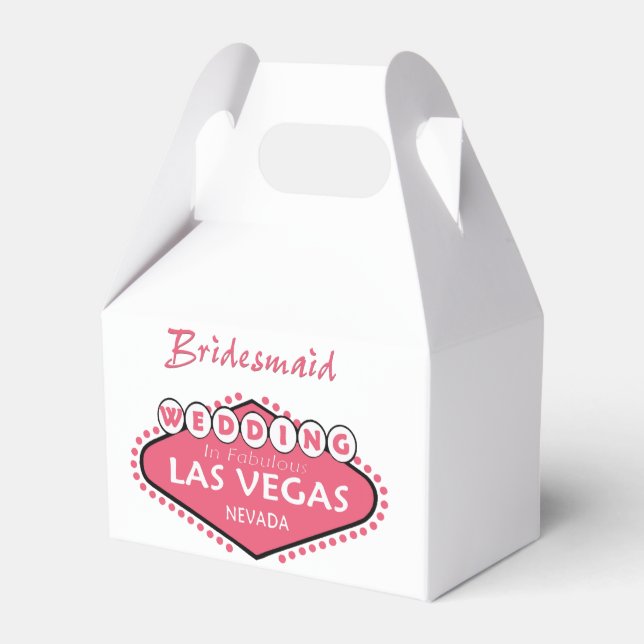 PARA REGALOS CAJA DE FAVOR DE GABILIDAD DE BRIDESMAID LAS VEGAS (Front Side)