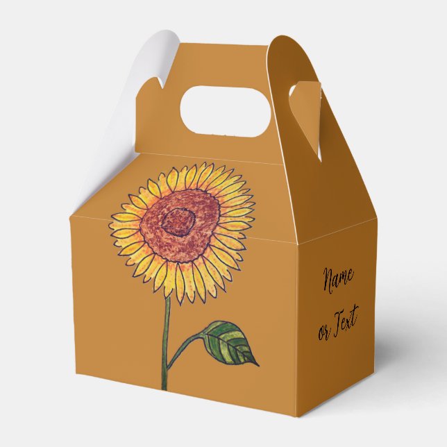 Para Regalos Caja de Favor de Girasol (Front Side)