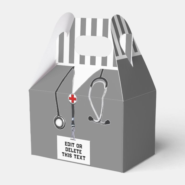 Para Regalos Caja de Favor de Graduación de Escuela Médica médi (Front Side)