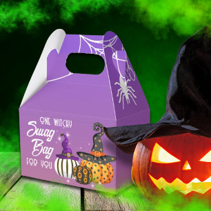 Para Regalos Caja de Favor de Halloween Calabazas y Sombrero de