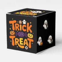 Caja de Favor de Halloween Fantasma Lindo Truco o