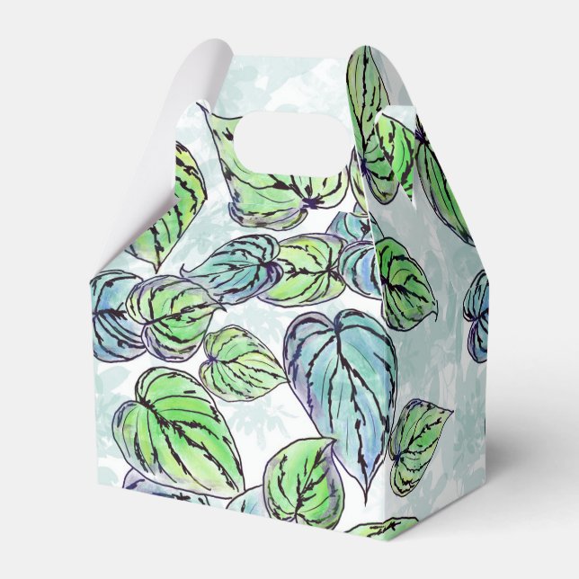 Para Regalos Caja de Favor de Hojas Verdes (Front Side)