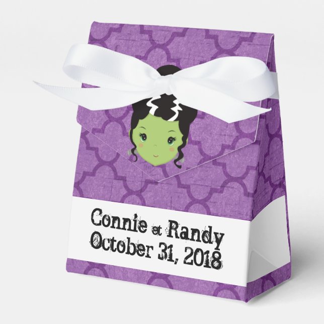 Para Regalos Caja de Favor de la Boda de Halloween (Front Side)