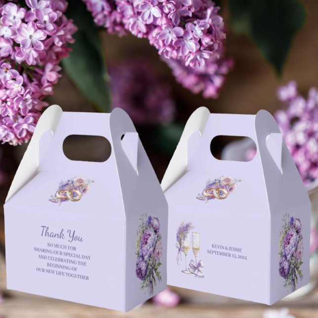 Para Regalos Caja de Favor de la Boda de Lavanda (Subido por el creador)