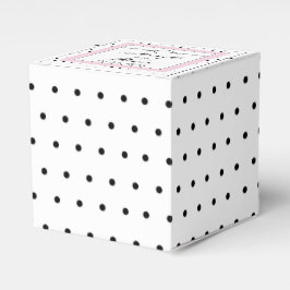 Para Regalos Caja de Favor de la Boda de Polka Blanco y Negro