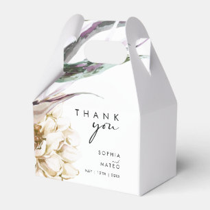 Para Regalos Caja de Favor de la Boda Floral Blanca