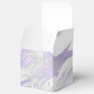 Para Regalos Caja de Favor de la Boda Marcado Púrpura y Blanca