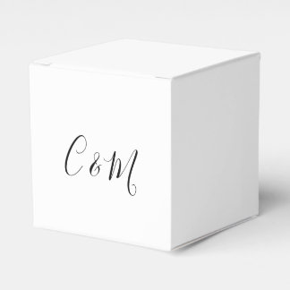 Para Regalos Caja de Favor de la Boda Negra y Blanca