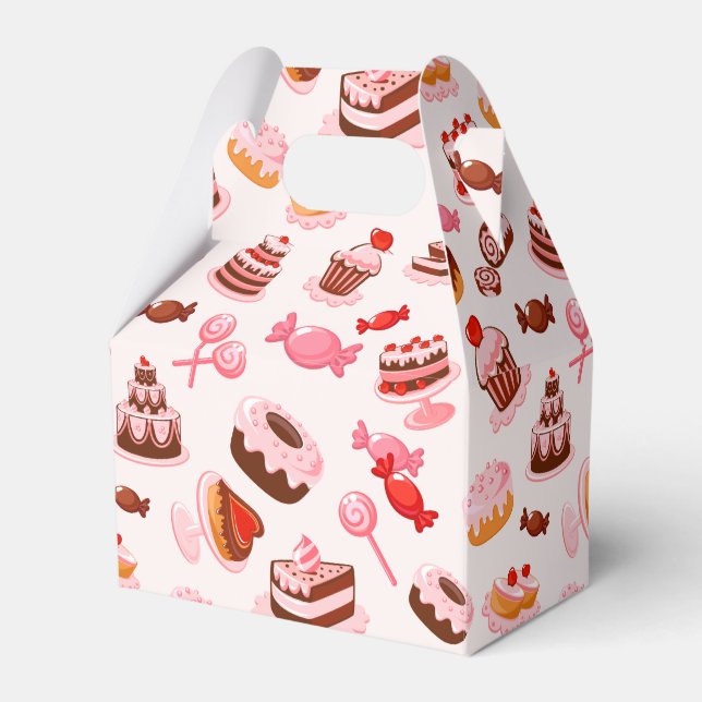Para Regalos Caja de Favor de la Carpa de Dulces Postres (Front Side)