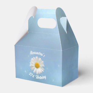 Para Regalos Caja de Favor de la Daisy Blanca Alegre