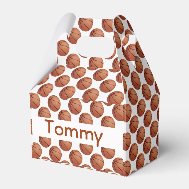 Para Regalos Caja de Favor de la Fiesta de Diseño de Baloncesto (Front Side)