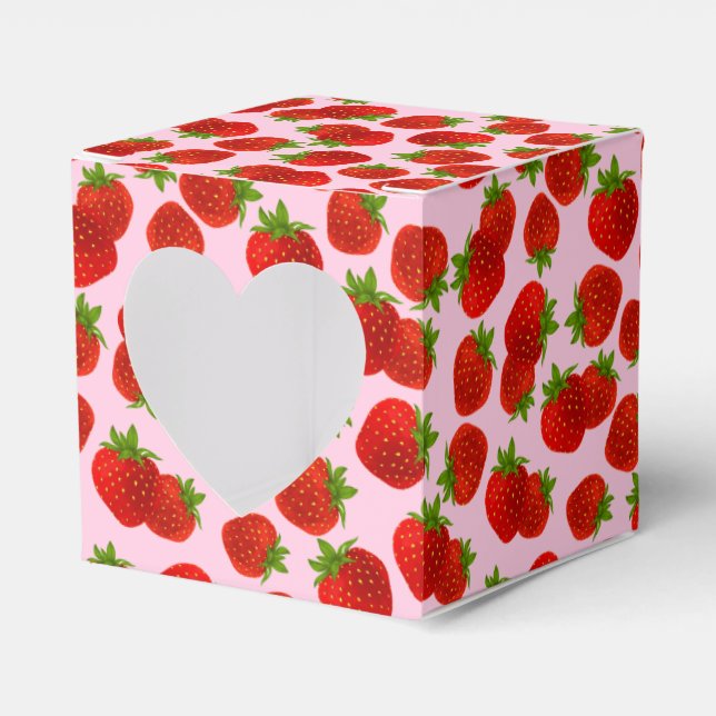 Para Regalos Caja de Favor de la Fiesta de Fresas (Anverso)