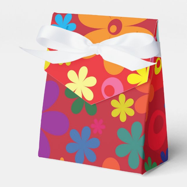 Para Regalos Caja de Favor de la Flor Cuta (Front Side)