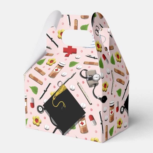 Para Regalos Caja de Favor de la Graduación de Enfermería (Front Side)