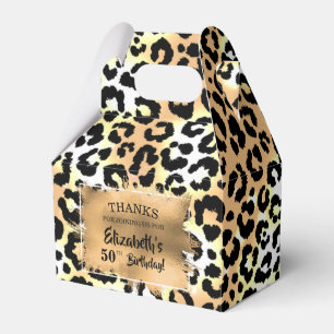 Para Regalos Caja de Favor de la Impresión de Animales Leopard