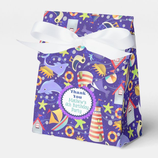 Para Regalos Caja de Favor de la Marina Fun Beach (Front Side)