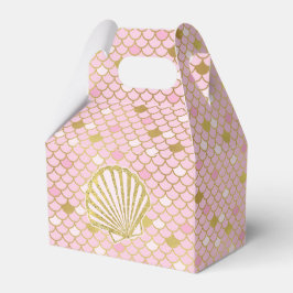 Para Regalos Caja de Favor de la Sirena rosa y Oro