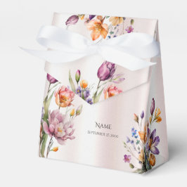 Para Regalos Caja de Favor de las Flores de Primavera Coloridas