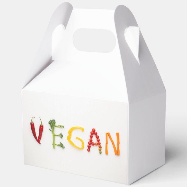 Para Regalos Caja de Favor de Letras Vegetales Vegetables (Anverso)