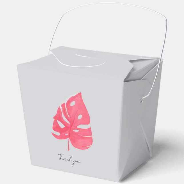Para Regalos caja de favor de Monstera (Anverso)