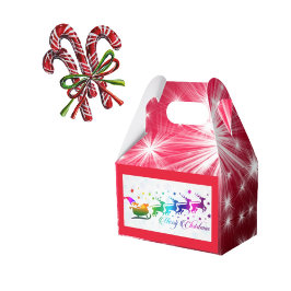 Para Regalos Caja de Favor de Navidad con Reno y Santa
