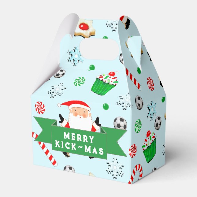 Para Regalos Caja de Favor de Navidad de Fútbol (Front Side)