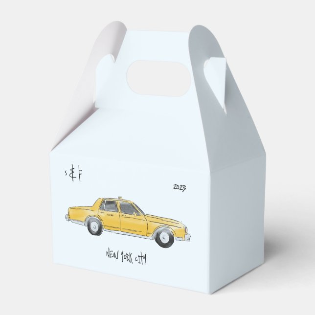 Para Regalos Caja de Favor de NYC. Taxi de la caja de bienvenid (Front Side)