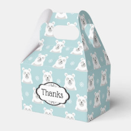 Para Regalos Caja de Favor de Oso Polar de Invierno
